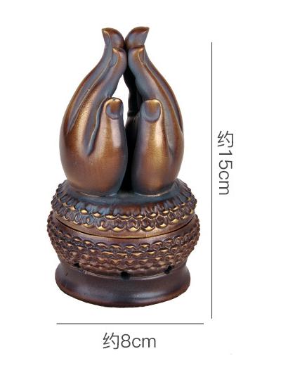 Retro Nostalgic Indoor Home Incense Burner Tea Ceremony Decoration Aromatherapy Furnace Zen Buddha Hand Incense Burner