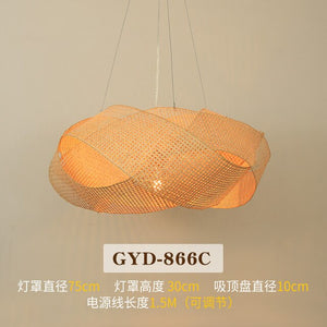 Chinese Style Bamboo Chandelier Lights Zen Tea Room Restaurant Hanglamp Lighting Living Room Bedroom Decor Home Led Lighting