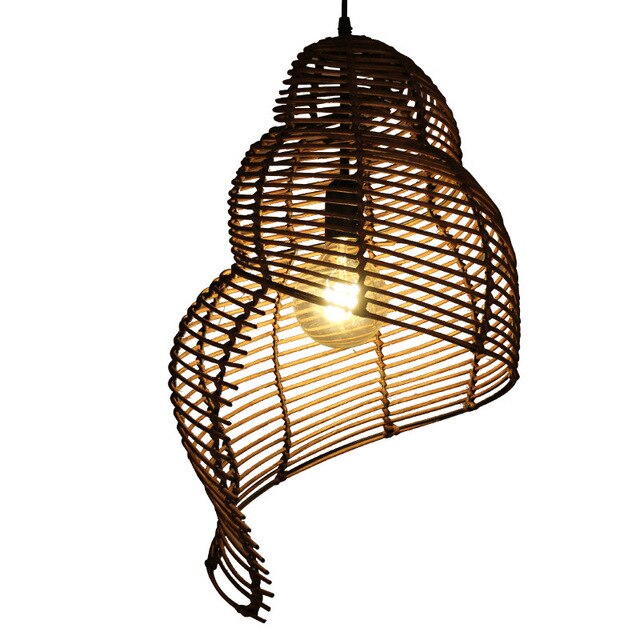 Southeast Asian rattan art lighting lamps farmhouse fun Zen personality creative  tea room hotel aisle chandeliers YHJ121805