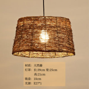 Hand-woven rattan chandelier creative personality B&B Inn light Zen tea room retro chandelier ZP4201349