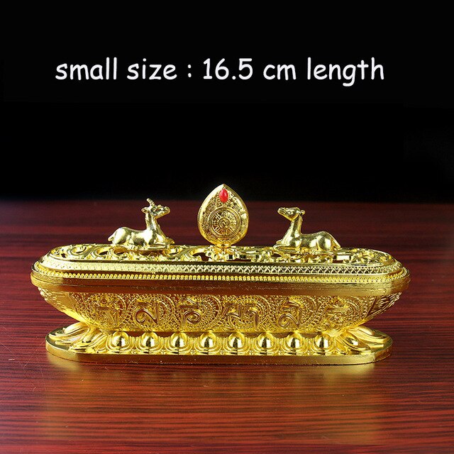 The Antique Copper Incense Burner Handmade Zen Buddhist Tearoom Ornament for Home Decor Incense Sticks Holder Metal