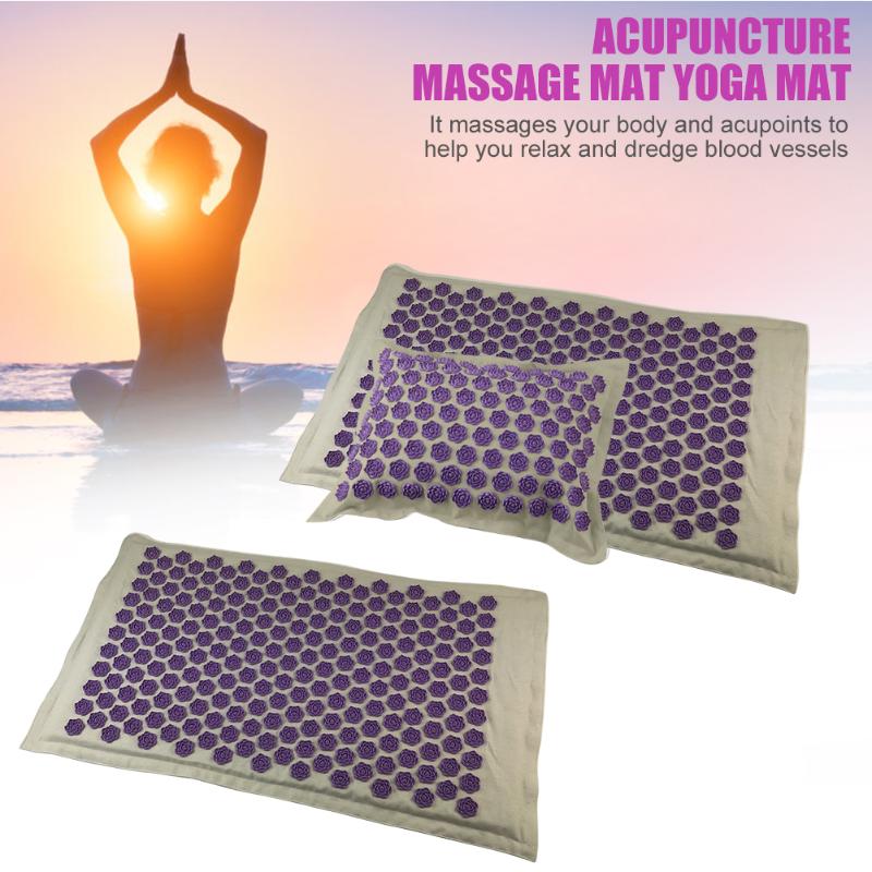 Lotus Spike Acupuncture Massager Cushion Relief Body Tension Yoga Mats Lotus Massage Pad Fitness Body Relieves Stress Pain