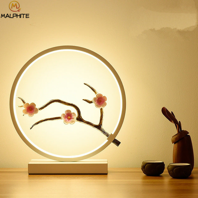 Plum Bird Zen Buddhism Decoration LED table lamp Home Decorations Living room Bedroom bedside lamp Home Deco lighting fixtures