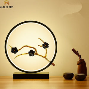 Plum Bird Zen Buddhism Decoration LED table lamp Home Decorations Living room Bedroom bedside lamp Home Deco lighting fixtures